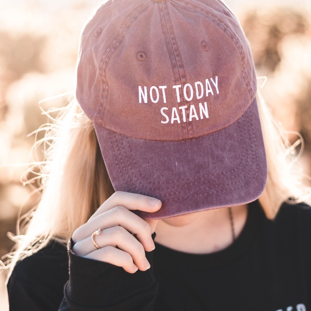 Not Today Satan Dad Hat